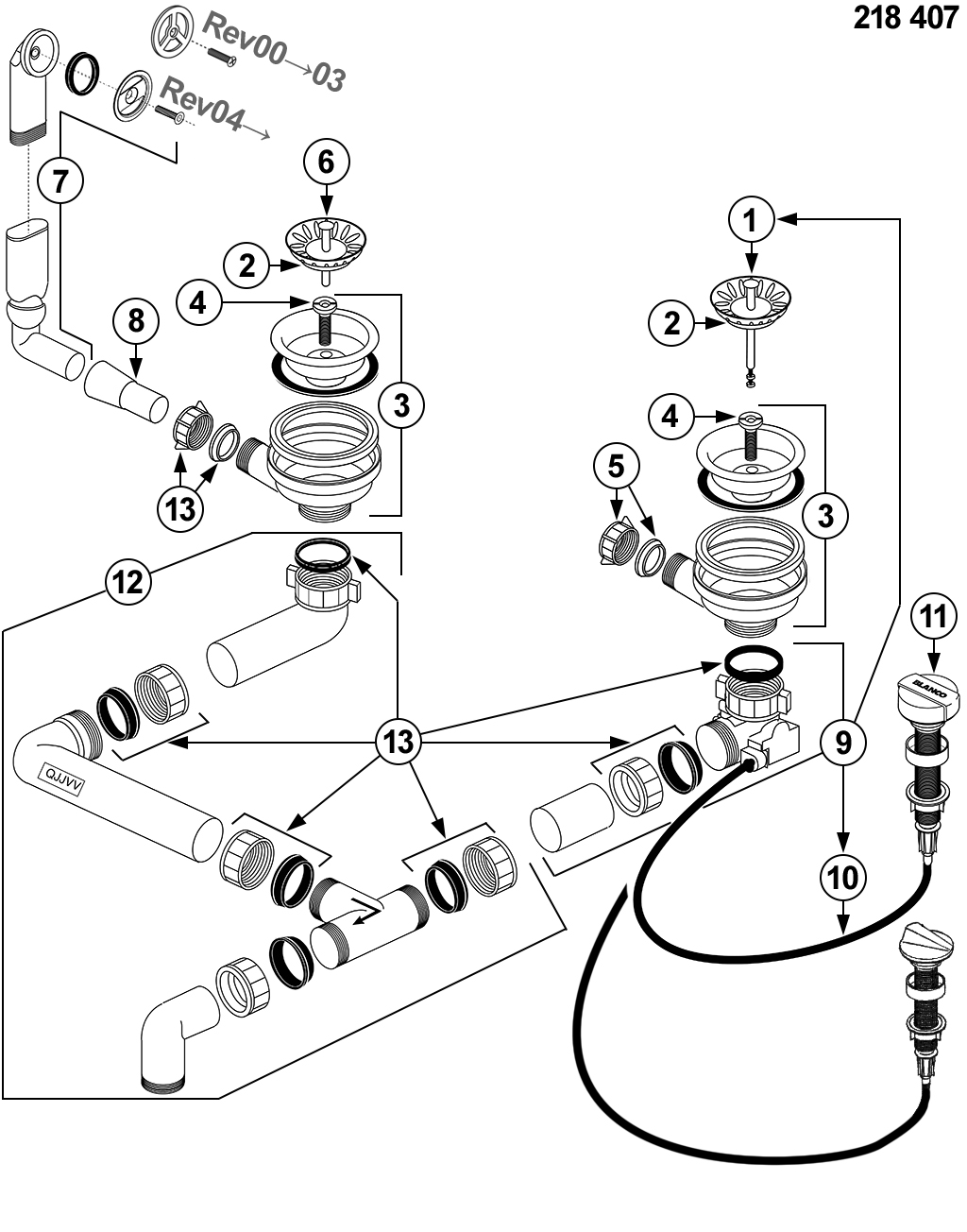 BLANCO Afløb METRA 6/6S 2x3,5'' MX